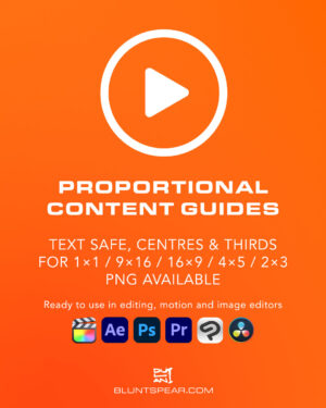Proportional Guides: Text and Action Safe Areas, Centres & Thirds,