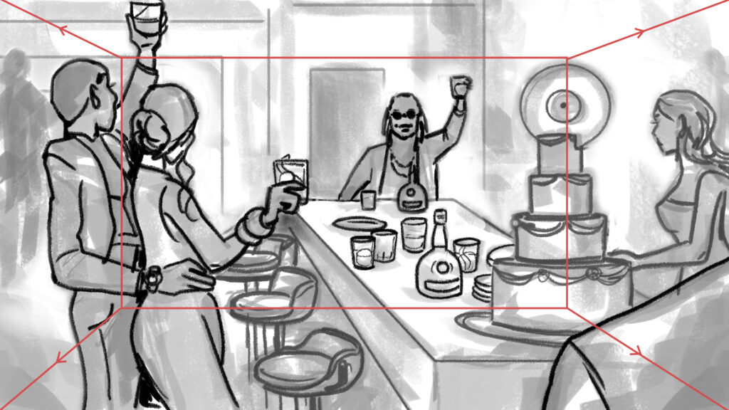 © 2024 Grand Marnier x Future storboard frame. Artwork by Dulani Wilson/bluntspear.com. 